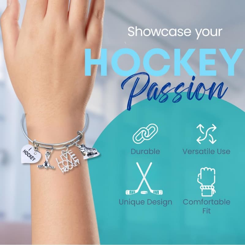 Hockey Bracelet Gift for Girls | Infinity Collection Bangle