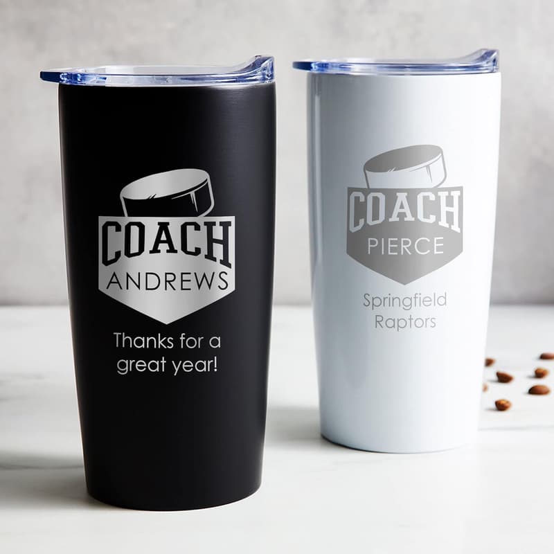 Personalized Hockey Coach Tumbler - Insulated Stainless Steel 20oz