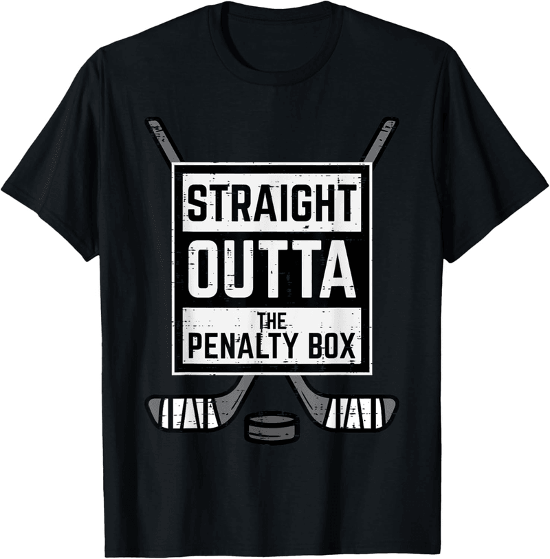 Funny Ice Hockey Penalty Box T-Shirt for Kids & Boys