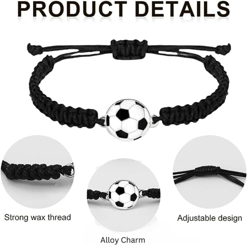Adjustable Unisex Soccer Paracord Bracelet - Great Gift for Fans