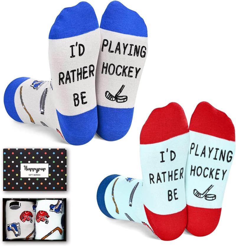 Sports Gift Socks for Kids - Baseball, Hockey, Basketball
