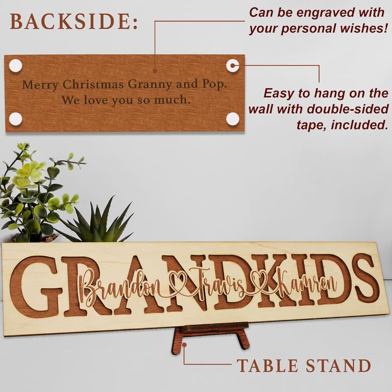 Grandparents Day Customizable Wooden Sign for Grandkids