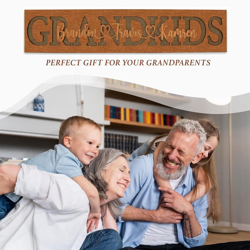 Grandparents Day Customizable Wooden Sign for Grandkids