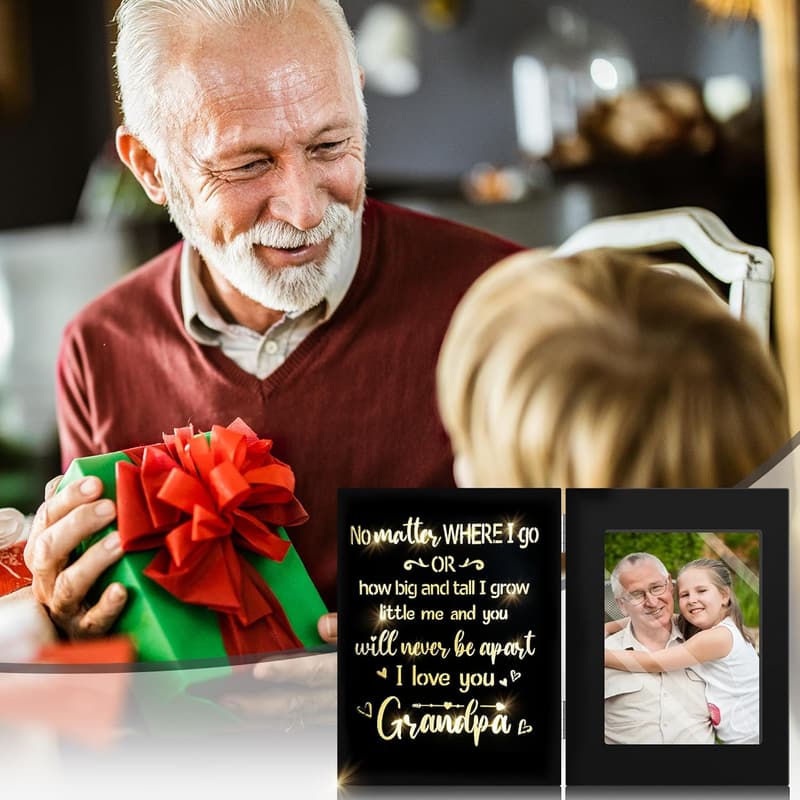 Father's Day Black Picture Frame for Grandpa from Grandkids