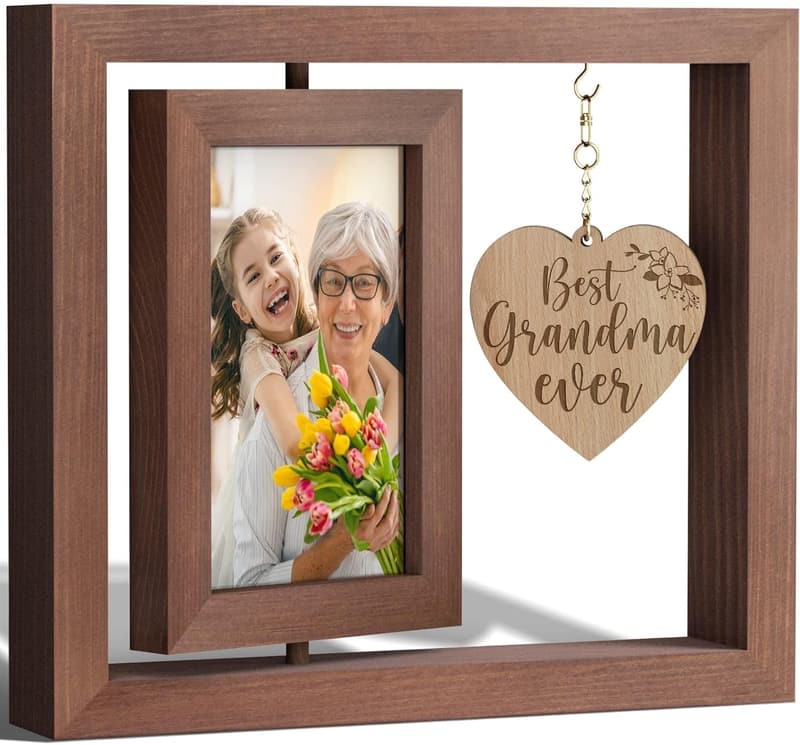 Grandma Gift: Rotating 4x6 Picture Frame from Grandkids
