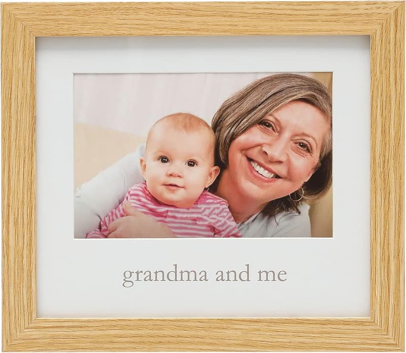 Grandparent Keepsake Frame - 4x6 Natural Wood Photo Insert