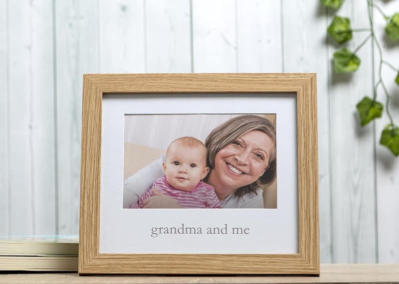 Grandparent Keepsake Frame - 4x6 Natural Wood Photo Insert