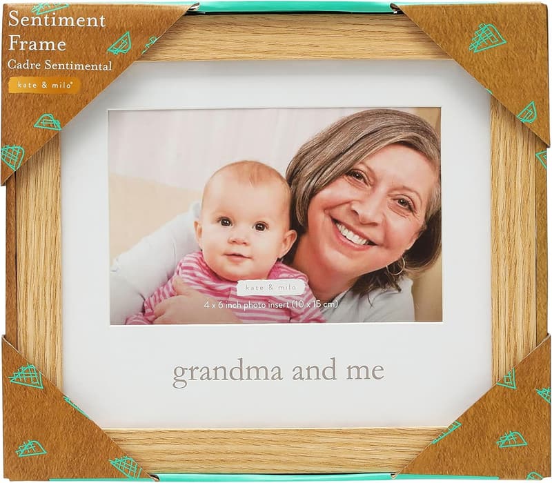 Grandparent Keepsake Frame - 4x6 Natural Wood Photo Insert