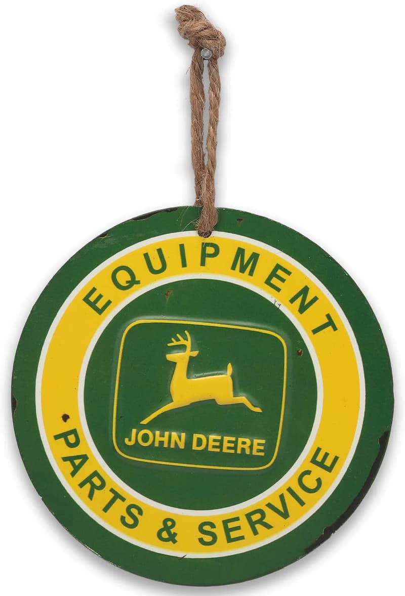 John Deere Mini Embossed Metal Sign & Ornament - Great Gift