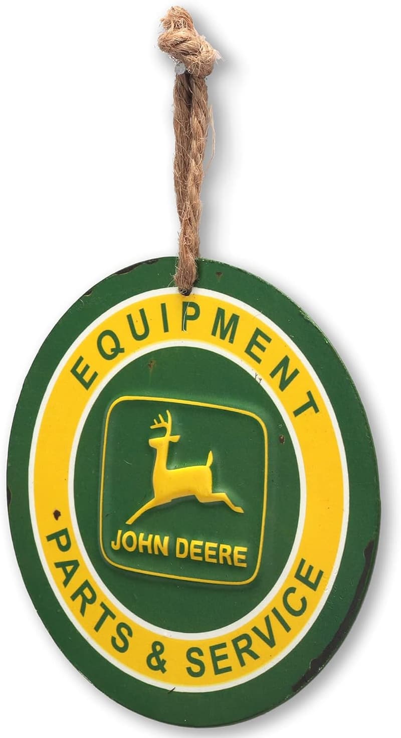 John Deere Mini Embossed Metal Sign & Ornament - Great Gift