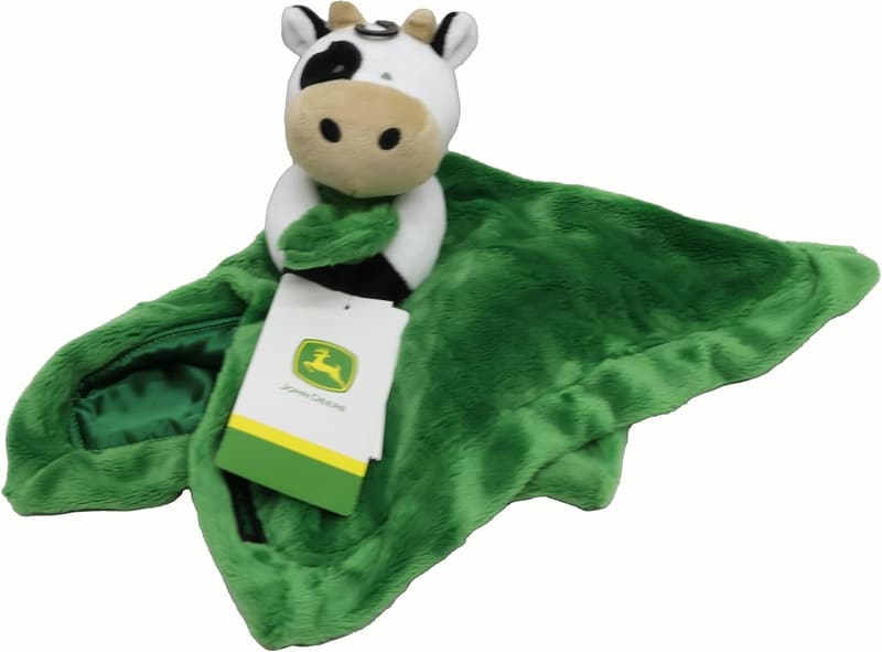 John Deere Farm Animal Security Blanket for Babies, Green