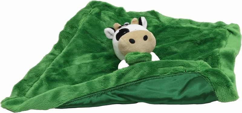 John Deere Farm Animal Security Blanket for Babies, Green