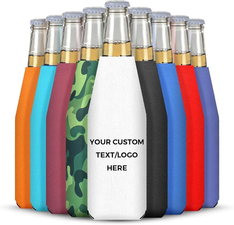 Personalized Neoprene Beer Bottle Coolers - 100 Pack