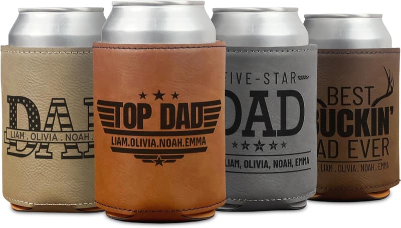 Personalized Can Cooler - Custom Gift for Dad or Grandpa