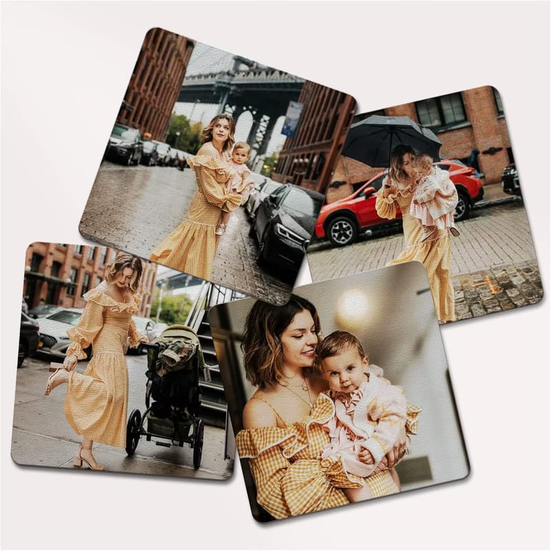 Custom Leather Coasters - Add Your Image (4