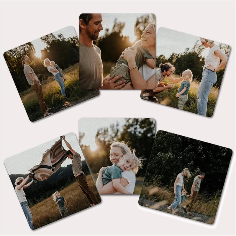 Custom Leather Coasters - Add Your Image (4