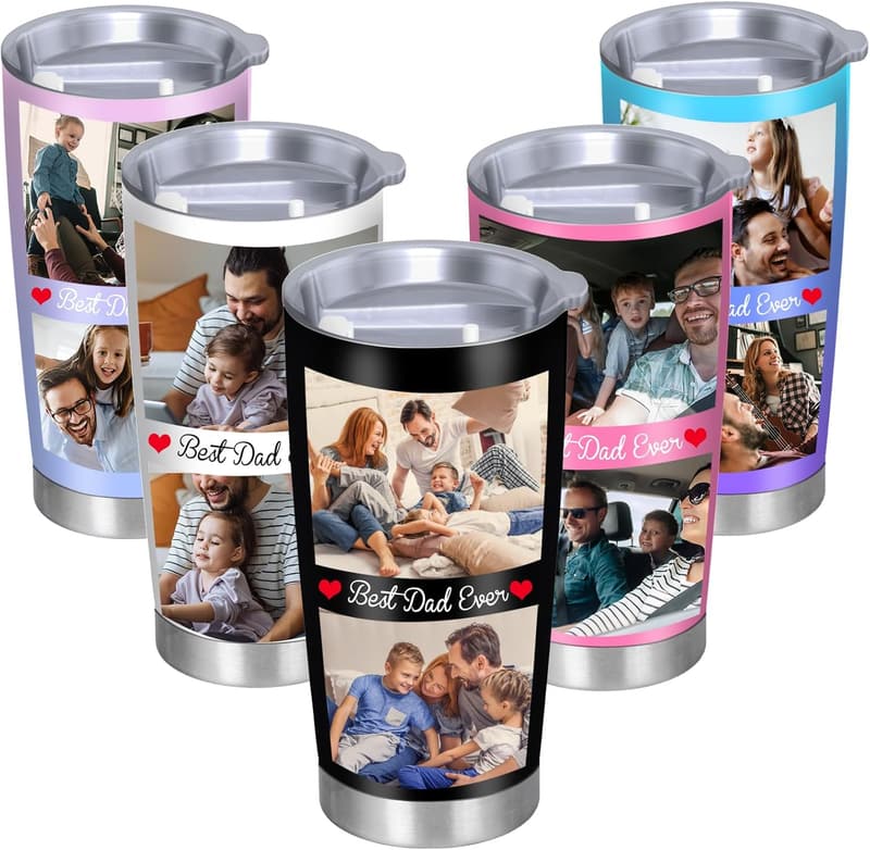 Custom Photo Tumbler 20 oz - Personalized Stainless Steel Mug