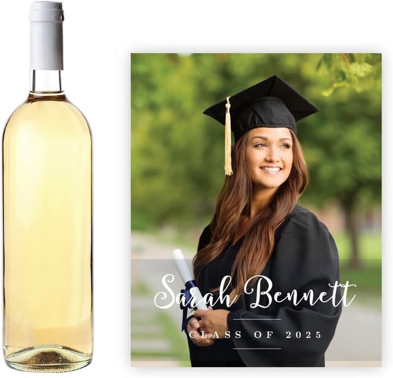 Personalized Graduation Wine Bottle Labels Collection, 20-Pack