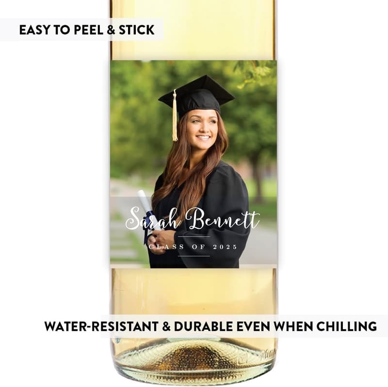 Personalized Graduation Wine Bottle Labels Collection, 20-Pack