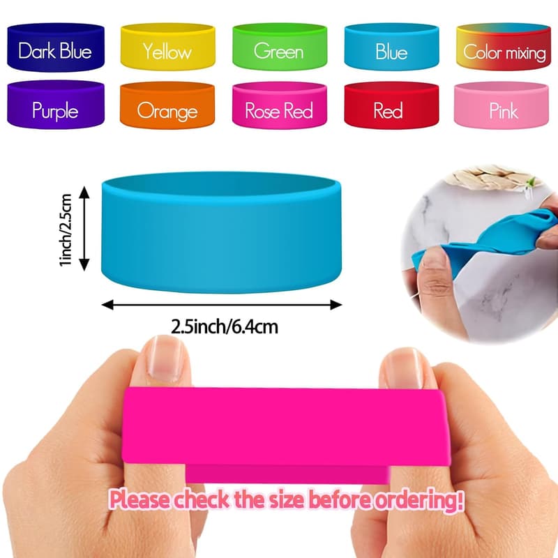 Custom Engraved Silicone Bottle Labels for Kids - 1-15 PCS