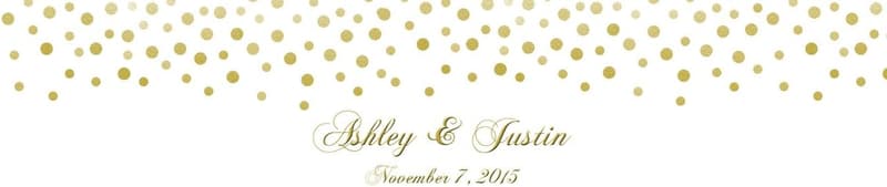 Wedding Anniversary Gold Confetti Water Bottle Labels