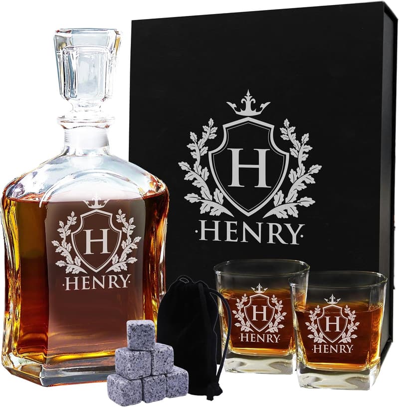 Custom Engraved 23 oz Liquor Decanter with Name