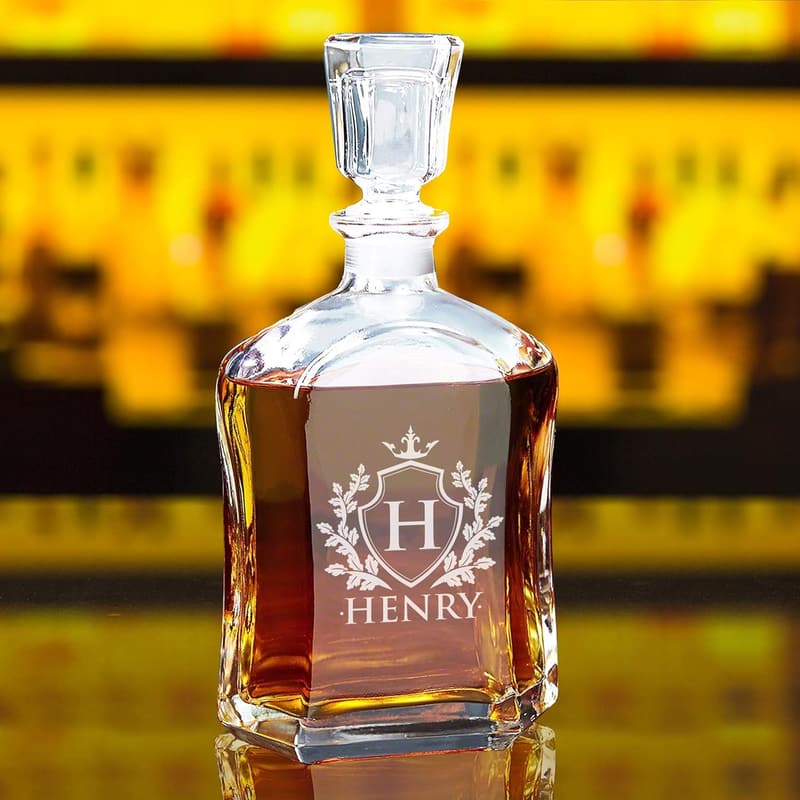 Custom Engraved 23 oz Liquor Decanter with Name