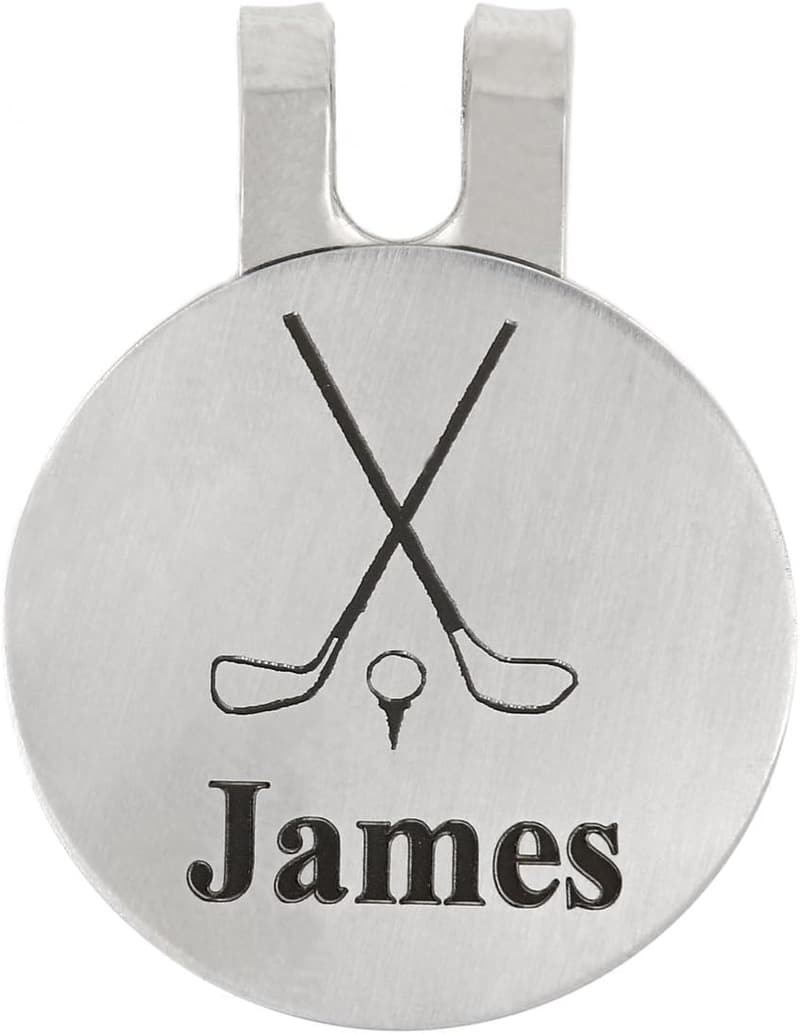 Personalized Monogrammed Golf Ball Marker with Magnetic Clip