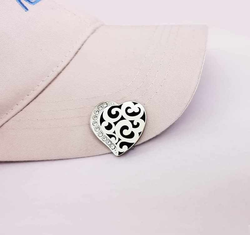 Personalized Colorful Diamond Golf Ball Markers with Magnetic Clip