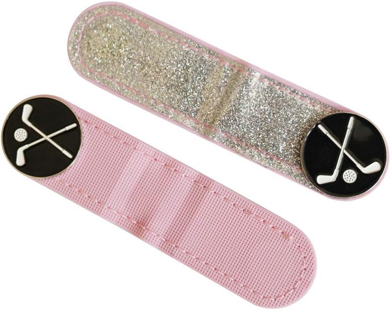 Golf Hat Clip with Ball Marker Set - Glitering PVC Design