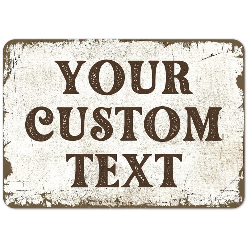 Personalized Rustic Metal Sign for Men, 10x7 Inches, USA-Made