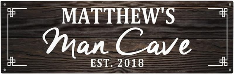 Personalized Metal Man Cave Sign - 20