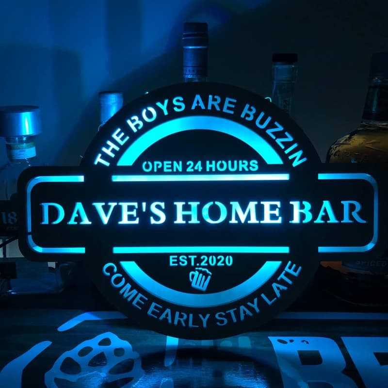 Personalized Neon Sign for Home Bar Decor