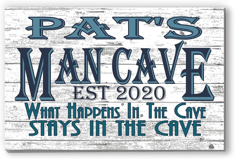 Personalized Man Cave Wall Art with Name & Year