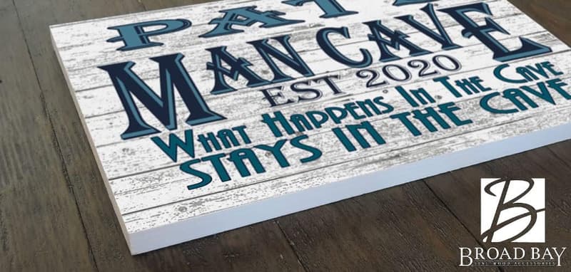 Personalized Man Cave Wall Art with Name & Year