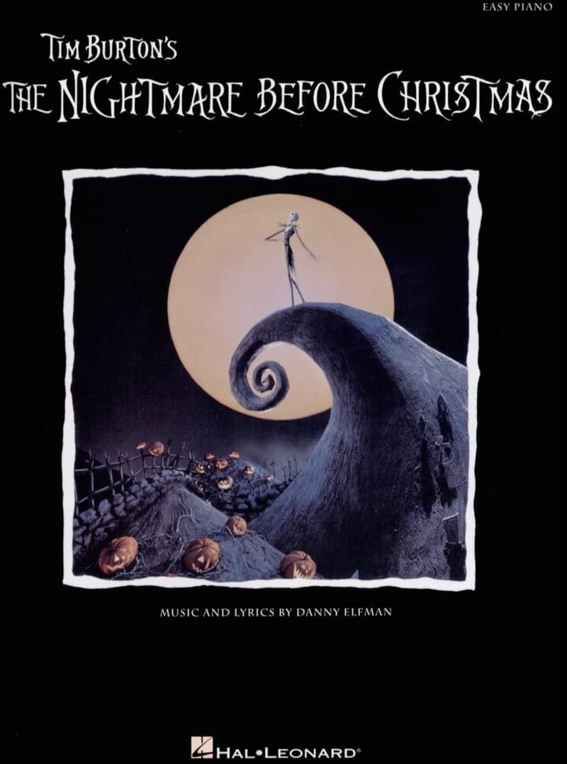 Nightmare Before Christmas Easy Piano Songbook for Beginners