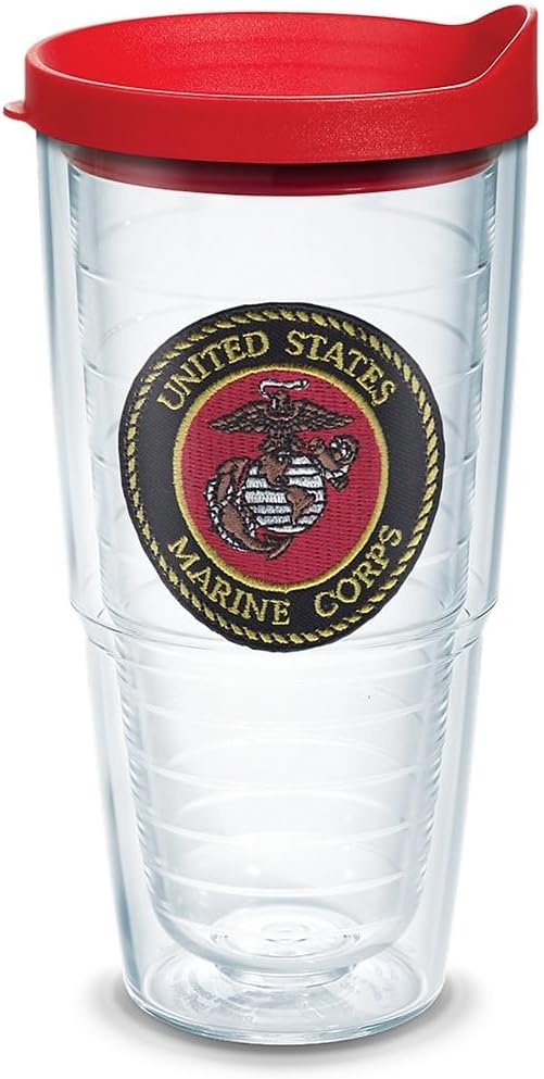 Marines Logo 24oz Double-Walled Insulated Travel Tumbler