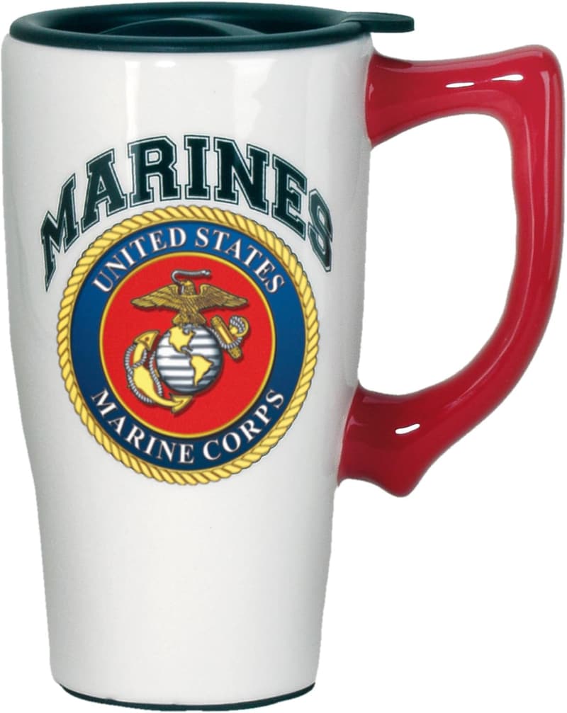 Marine Travel Mug, 18 oz Stainless Steel Tumbler