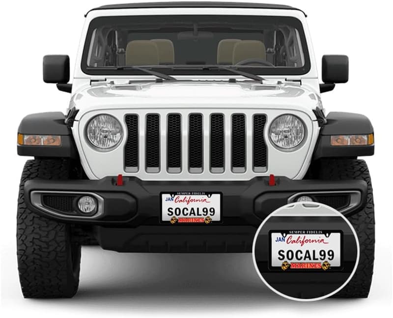 USMC Car License Plate Frame - Weatherproof ABS Plastic