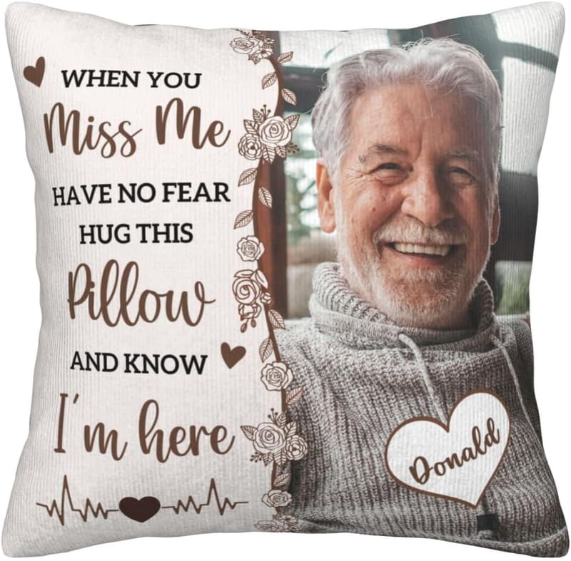 Sympathy Gift: Personalized Photo Memorial Throw Pillow