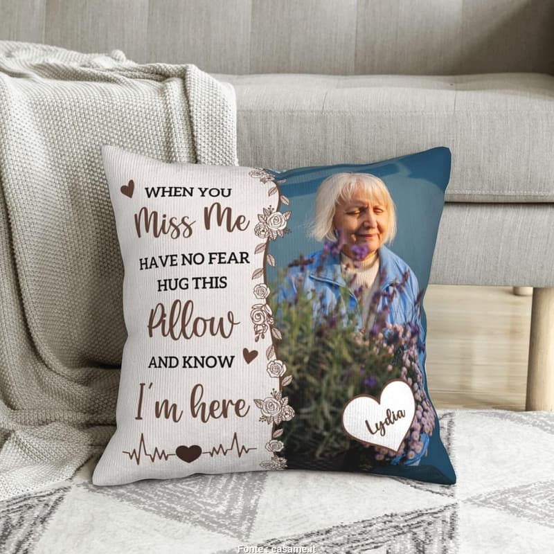Sympathy Gift: Personalized Photo Memorial Throw Pillow
