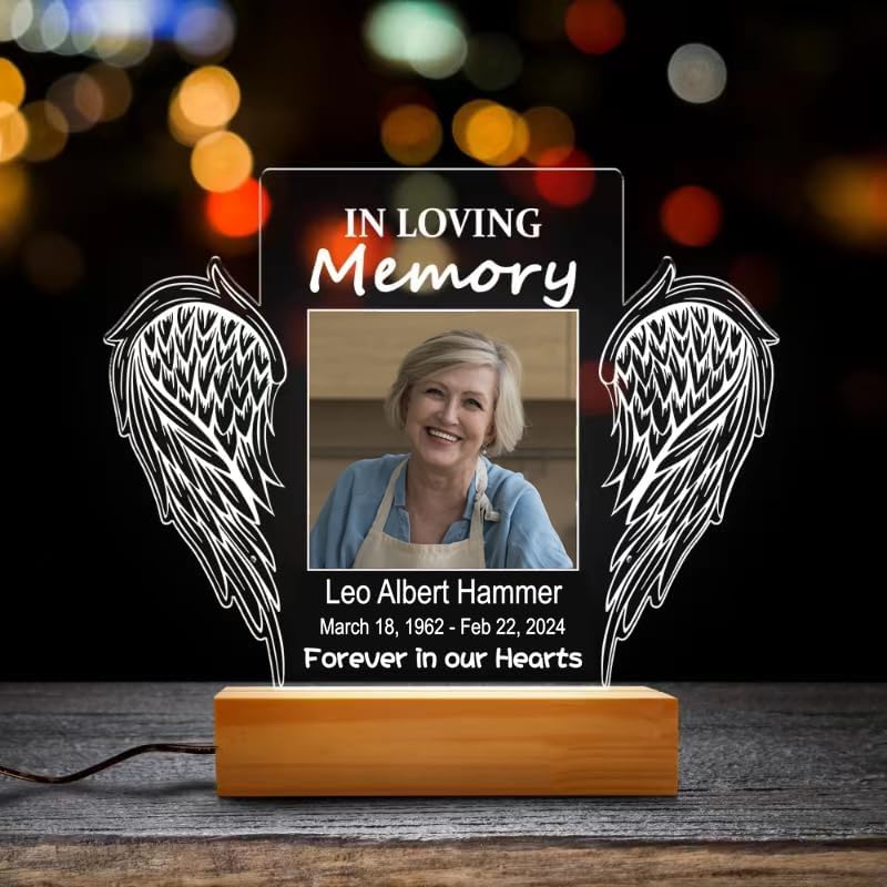 Sympathy LED Picture Frame for Memorial Gift