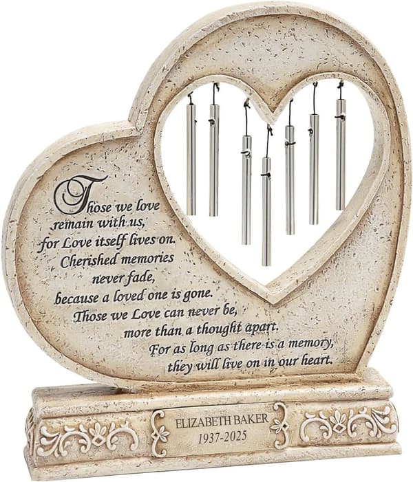 Personalized Tabletop Memorial Chime for Sympathy