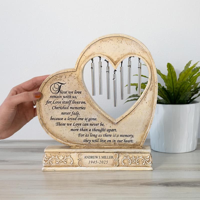 Personalized Tabletop Memorial Chime for Sympathy
