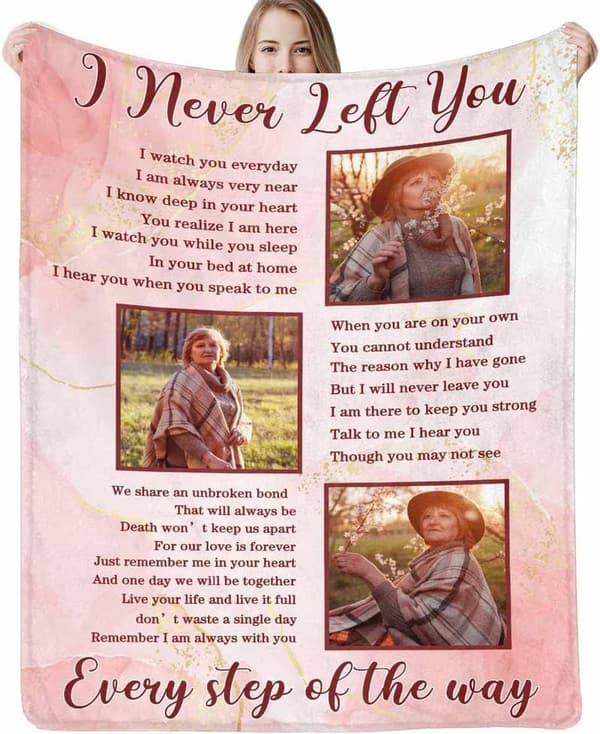 Memorial Blanket with Custom Photos | In Memory of Loved One