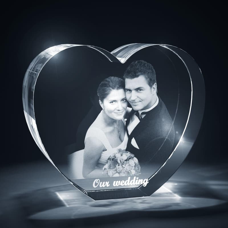 Custom 3D Holographic Photo Crystal Engraving