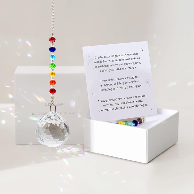 Sympathy Gifts: Crystal Sun Catcher for Grief and Loss