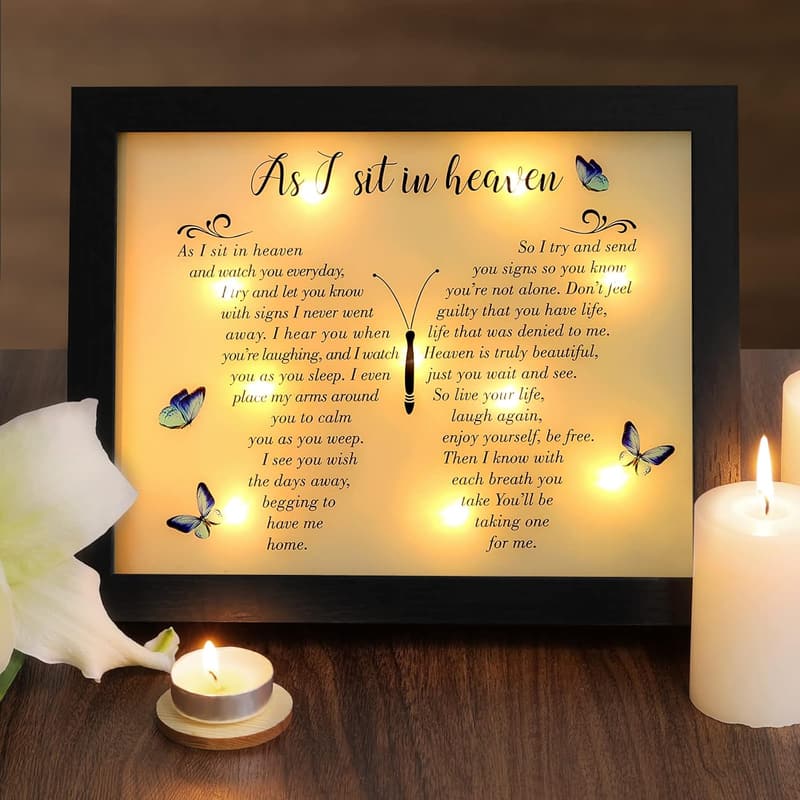 Sympathy LED Shadow Box - Memorial Gift for Loved Ones