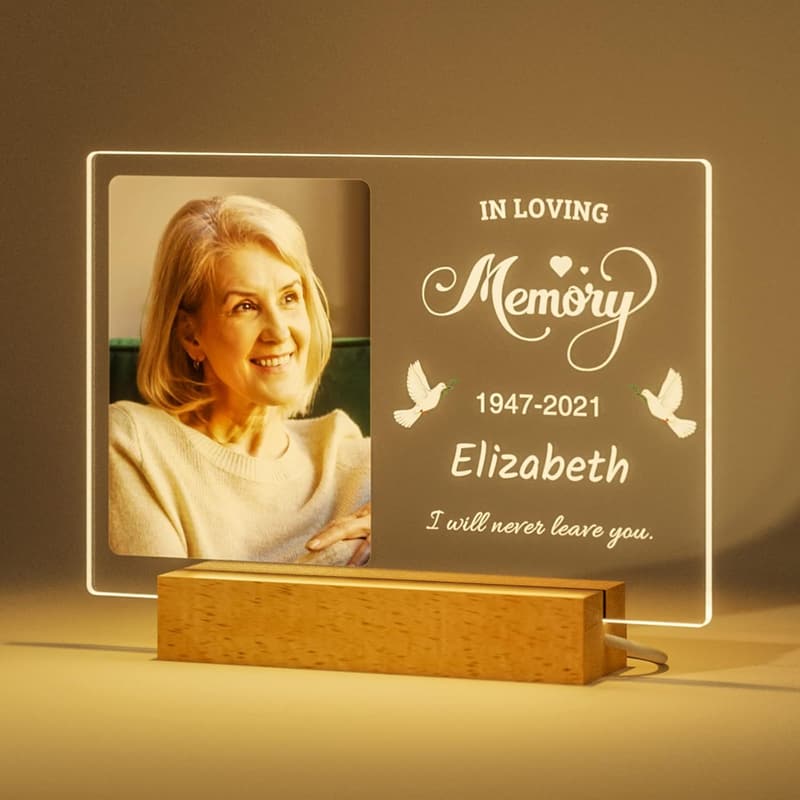 Customized Memorial Night Light - Personalized Bereavement Gift