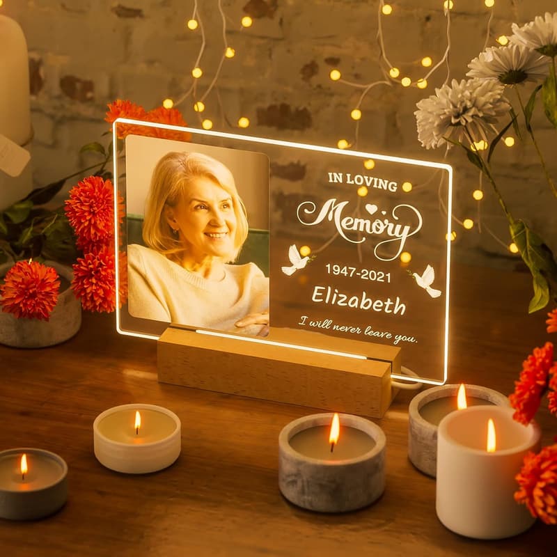 Customized Memorial Night Light - Personalized Bereavement Gift